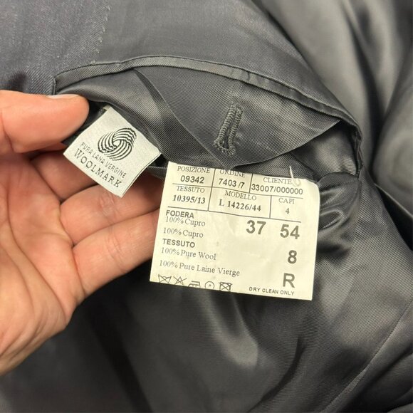 Canali Suit 2pc Water Resistant Made in Italy Full Canvas Wool Grey 42R 36x30 - Picture 11 of 15